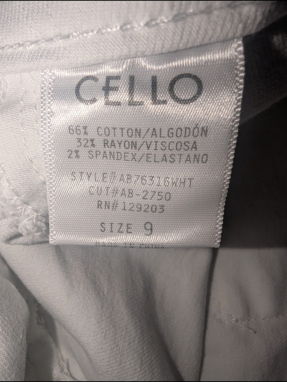 Cello White High-Rise Jeans with Distressed Ankle & Branded Button - Picture 4 of 4